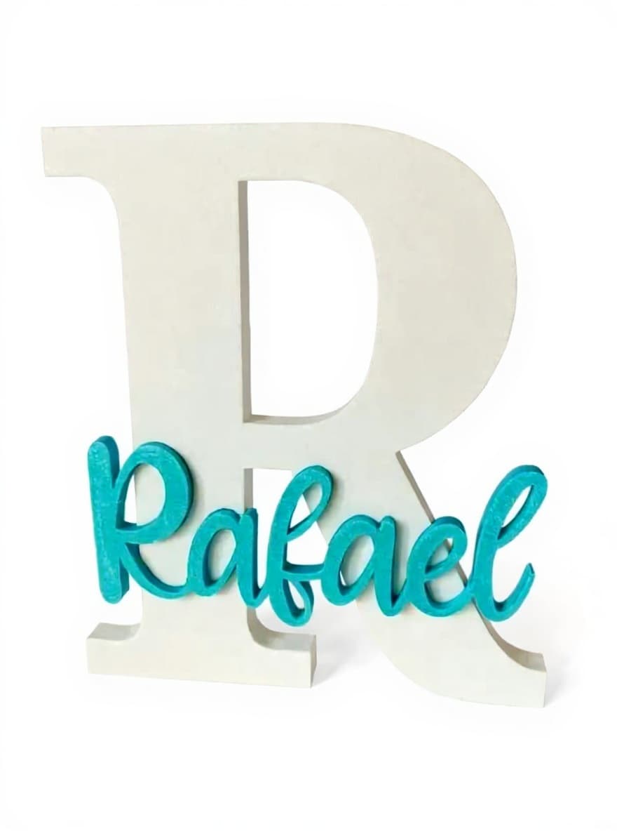 wooden name sign