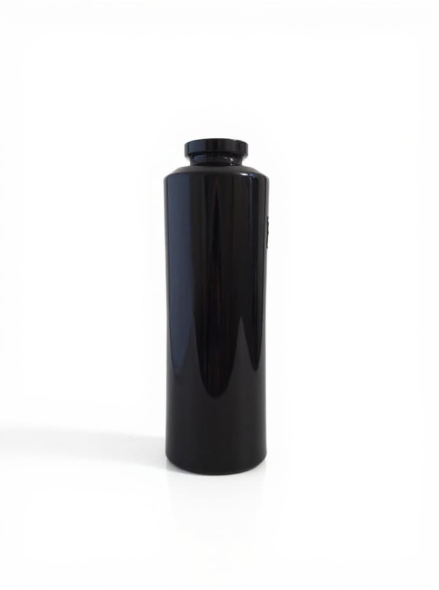 black cylindrical container