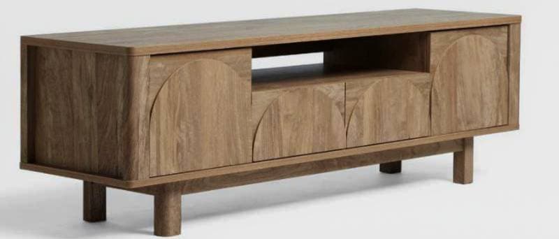 wooden media console