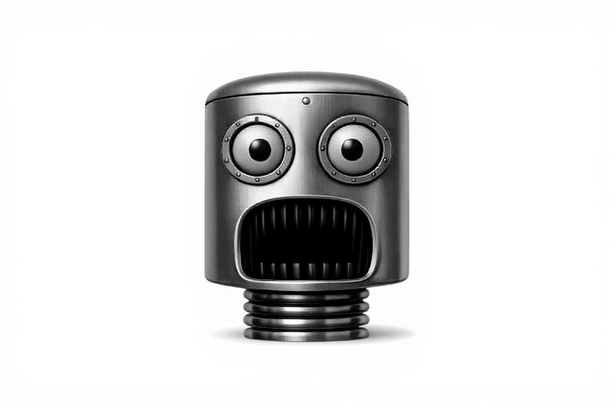 metal robot head