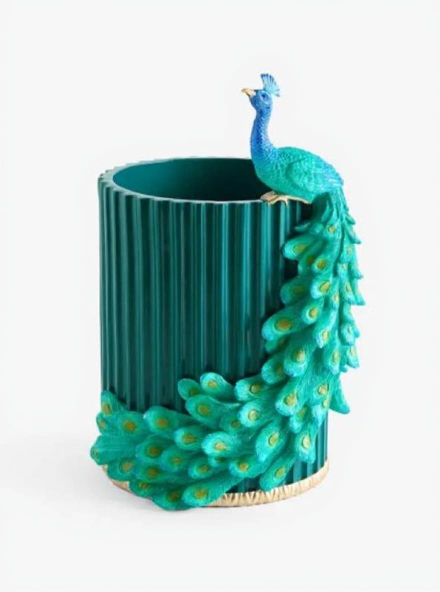 peacock ceramic holder