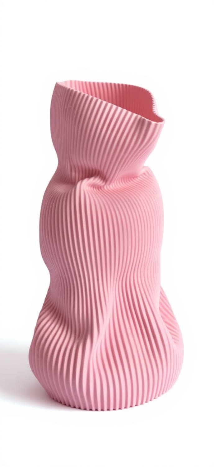 pink ceramic vase
