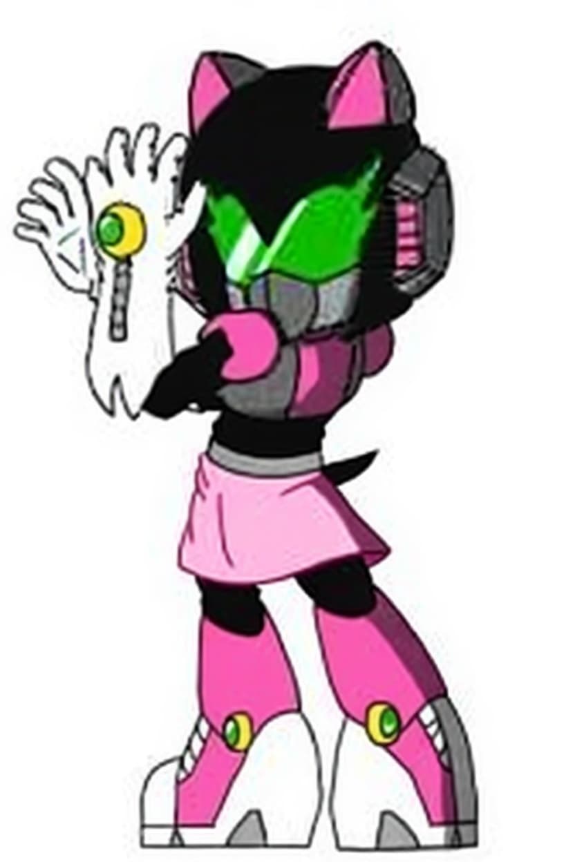 robot, armored, pink