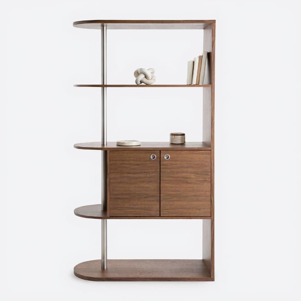 wooden shelving unit