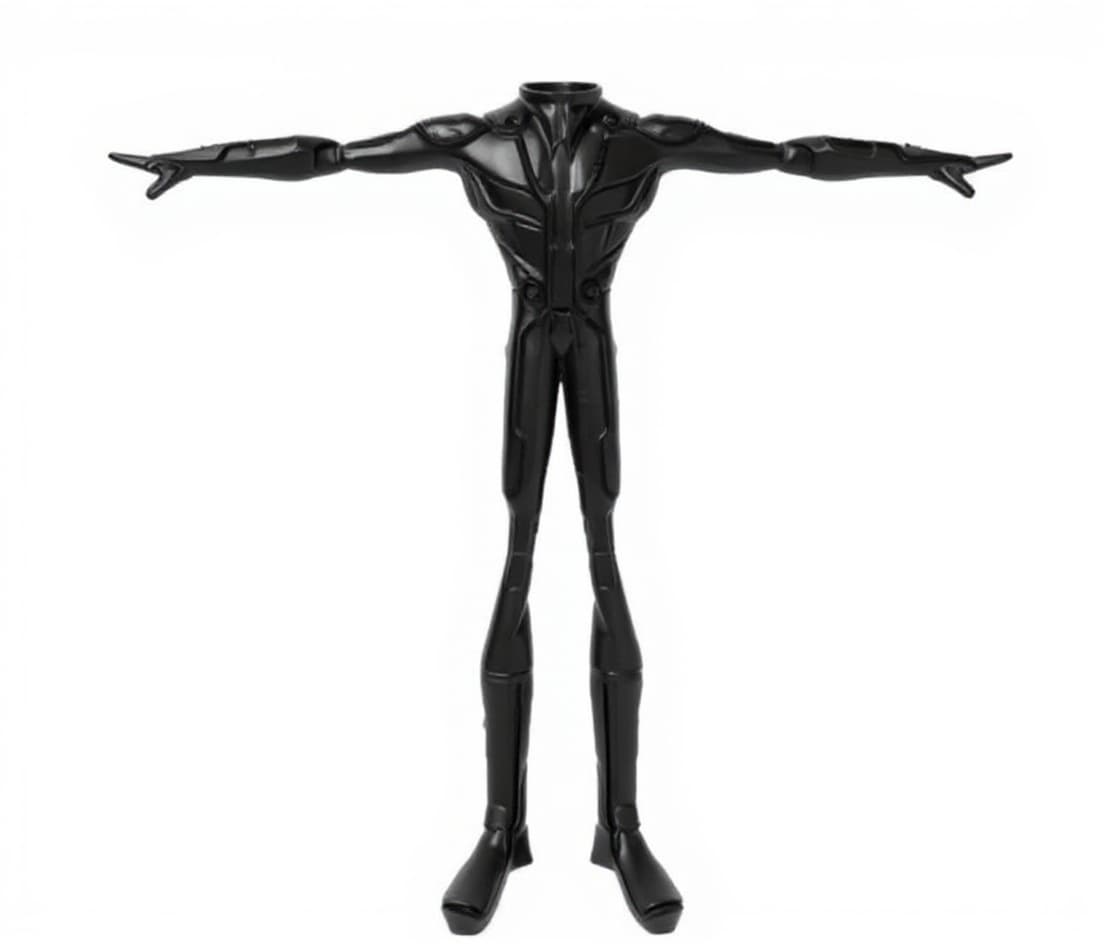 black superhero suit