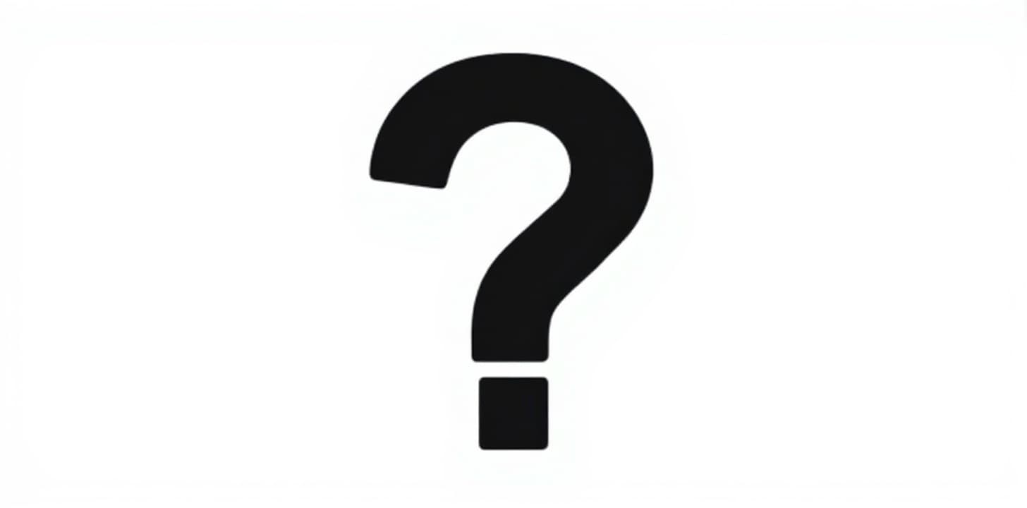 black question mark