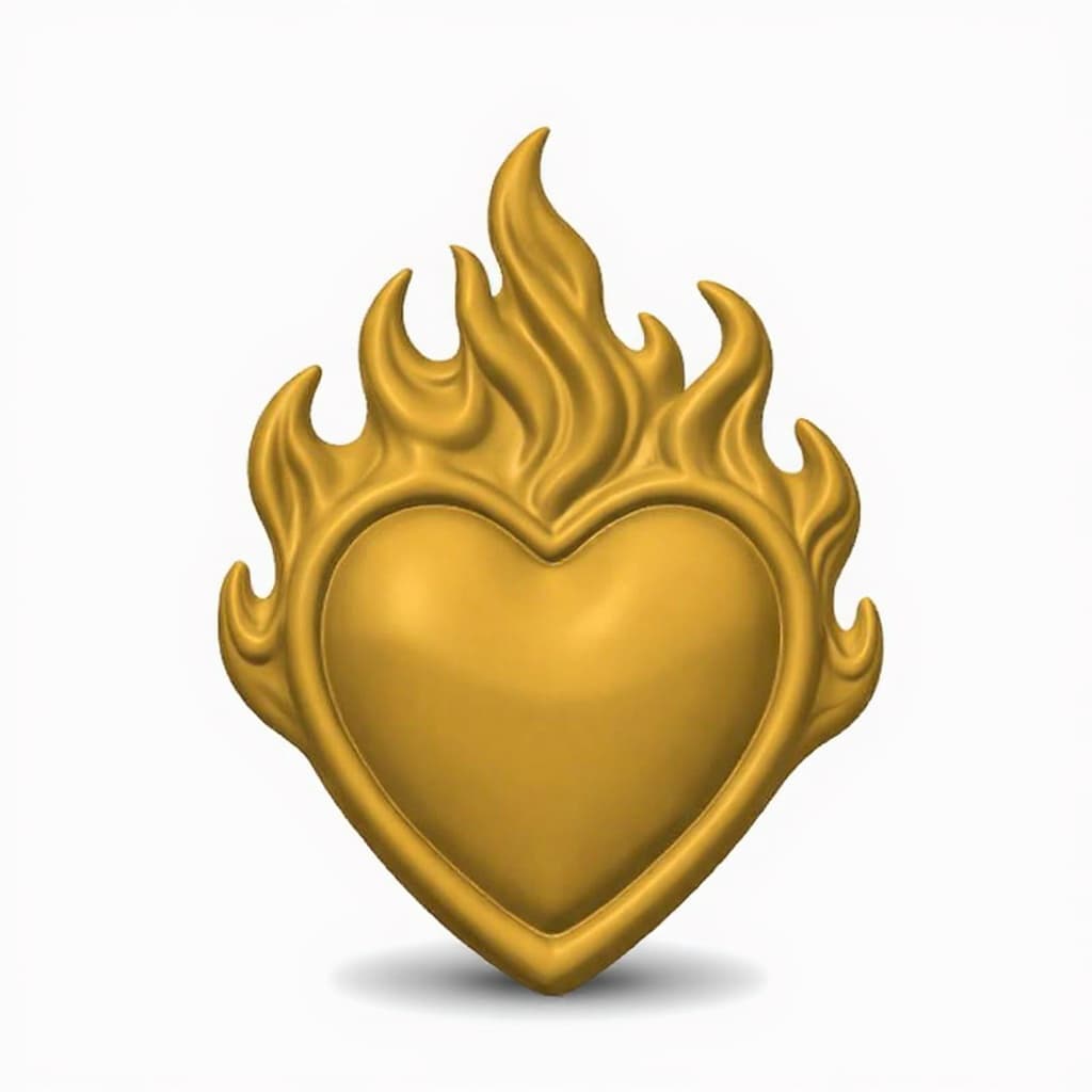 gold heart with