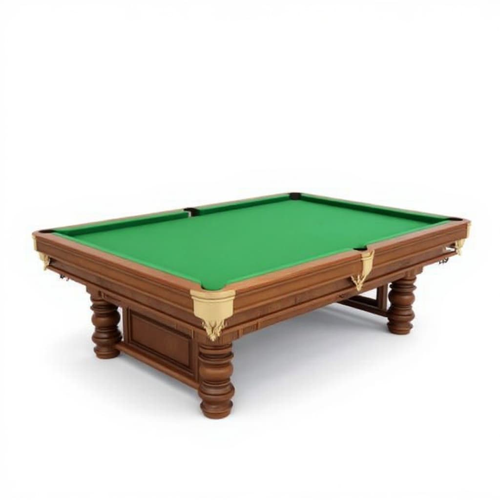 wooden pool table