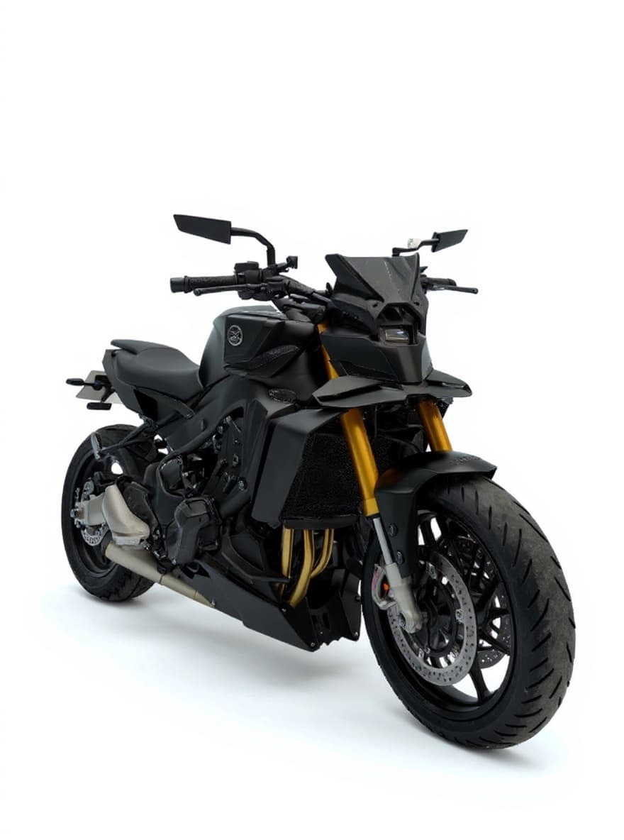 black motorcycle