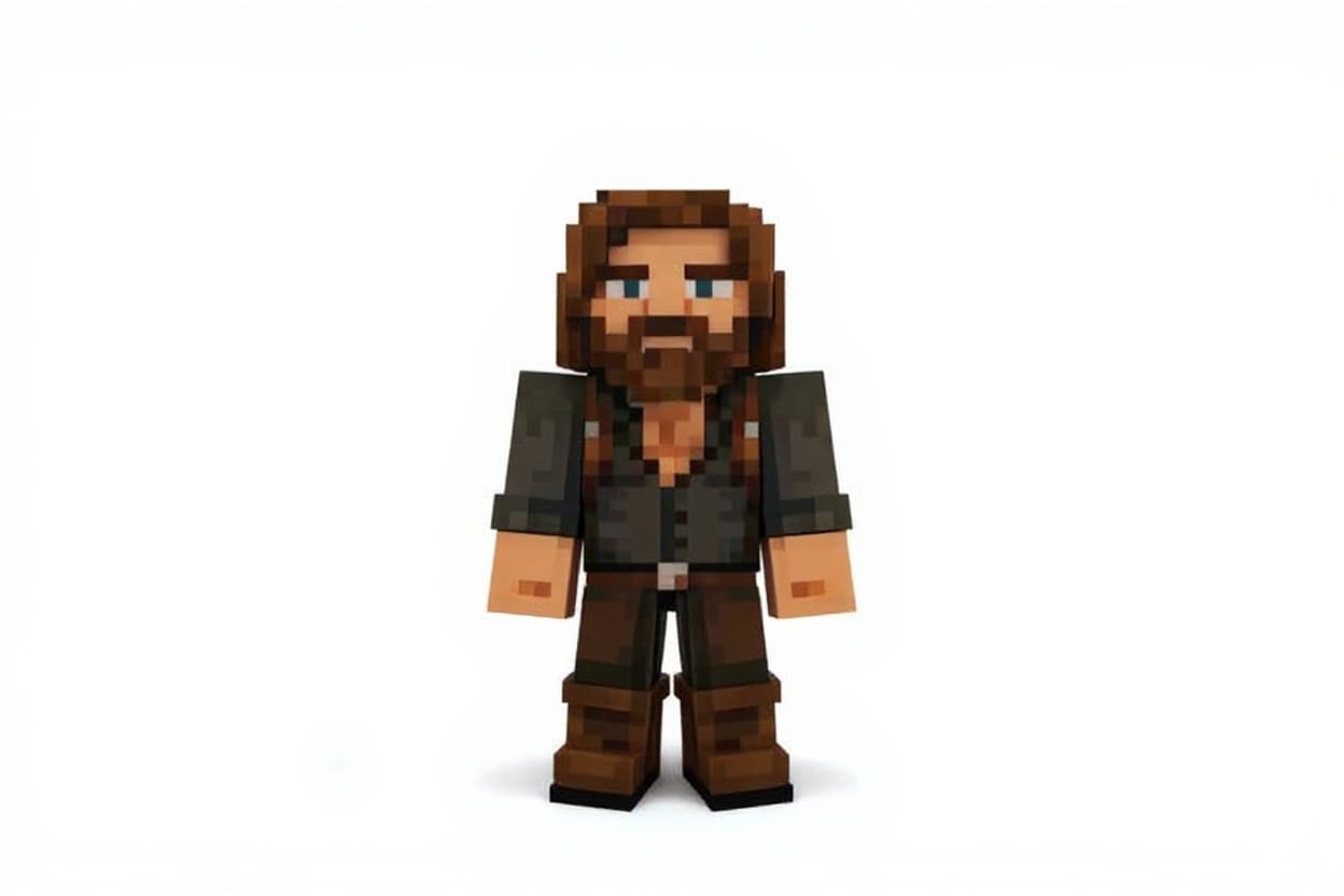 pixelated character