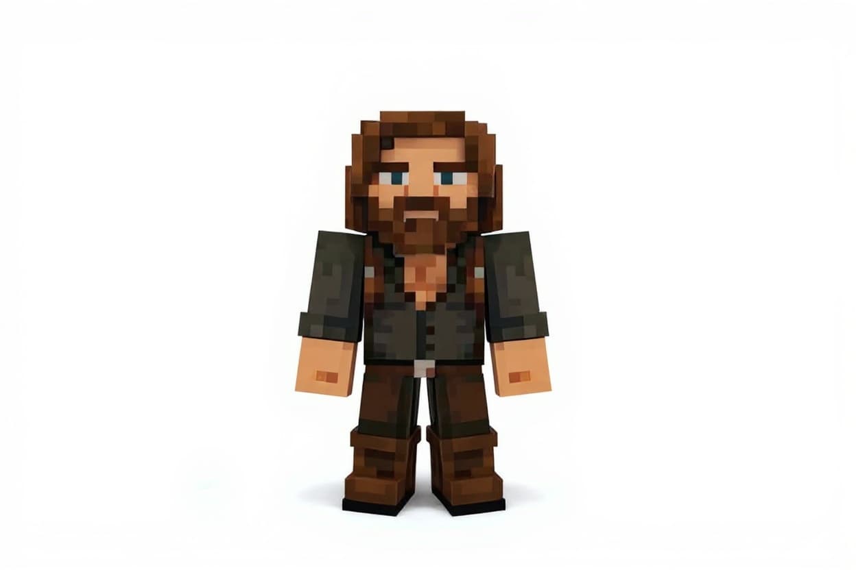 pixelated character