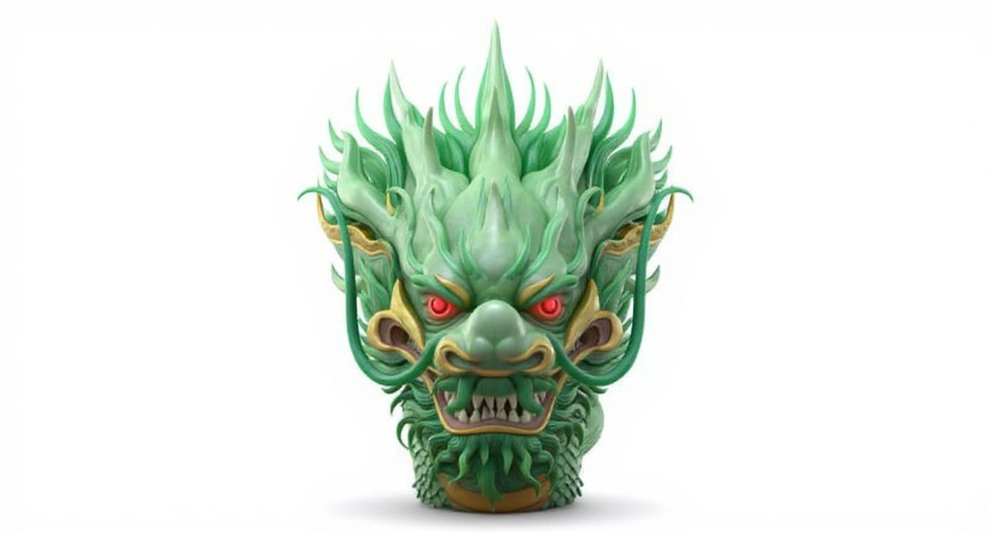 green dragon head