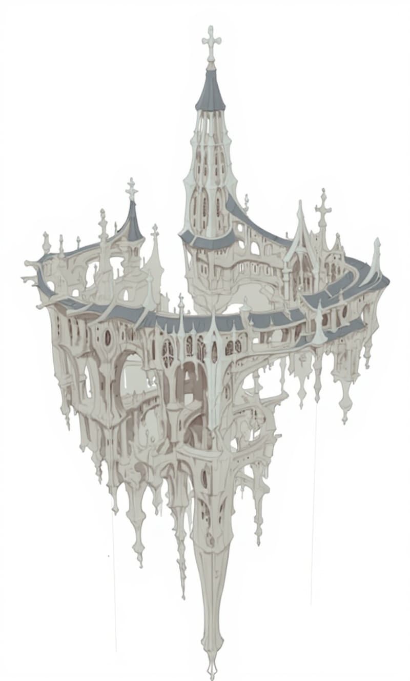 ornate white structure