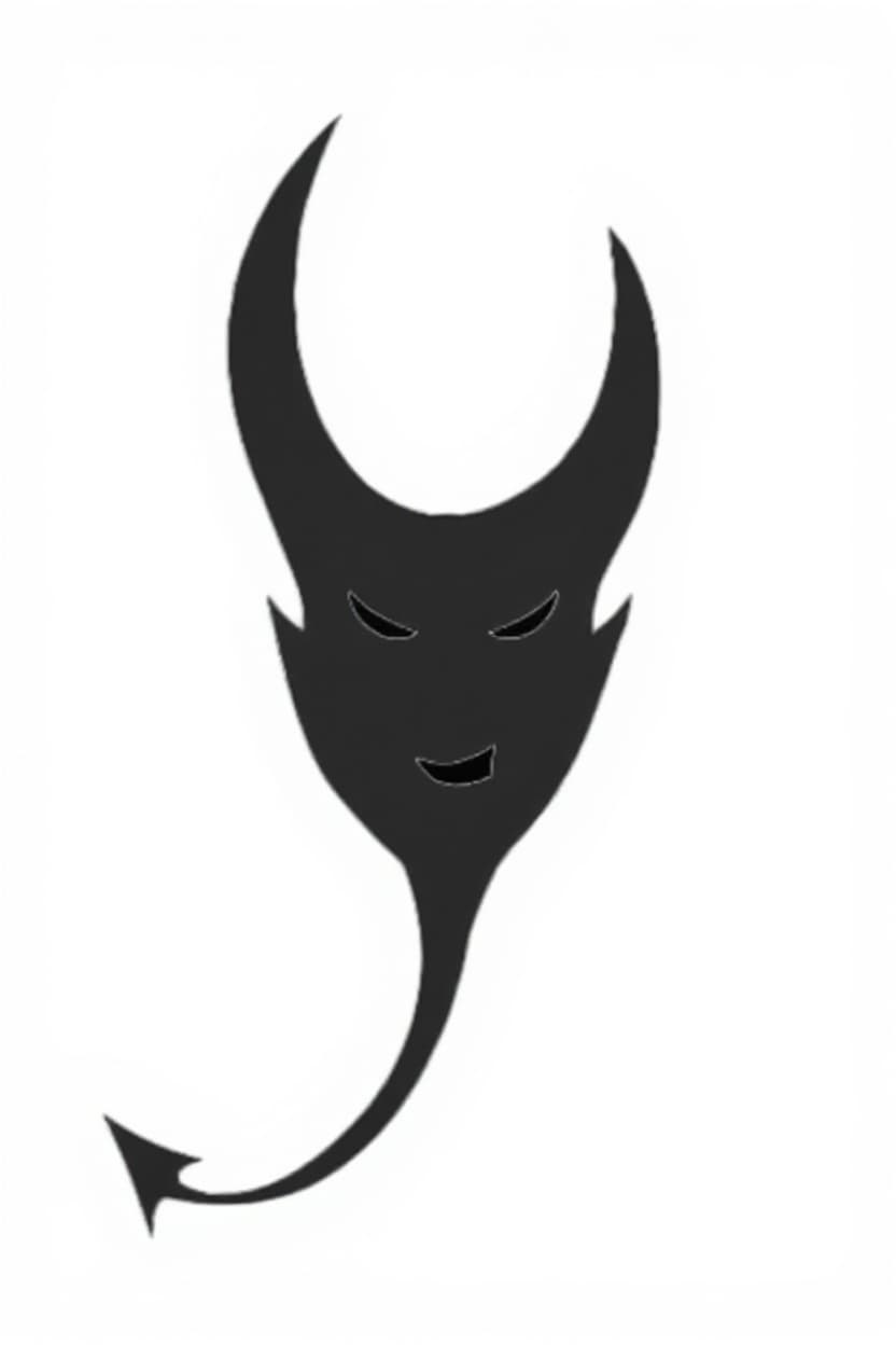 black devil face