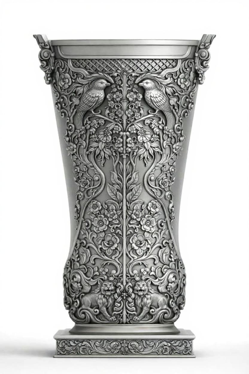 metal vase