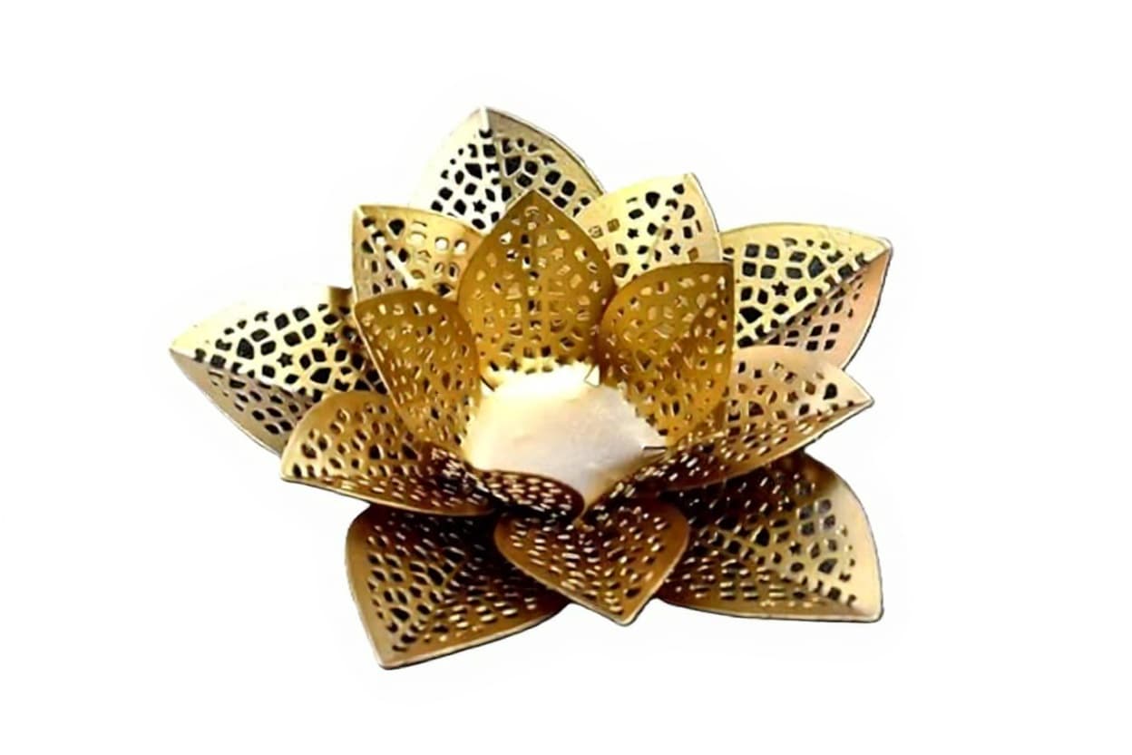 metal flower-shaped ornament