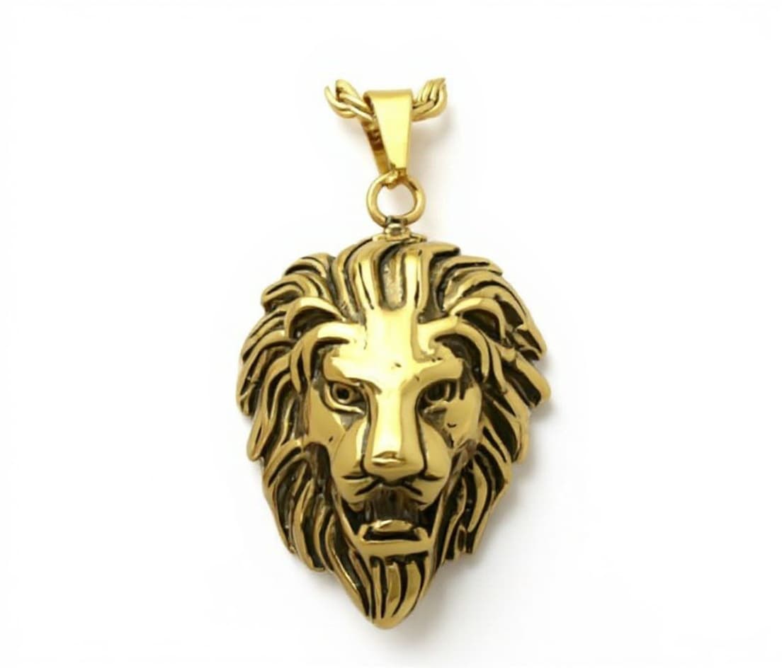 gold lion pendant