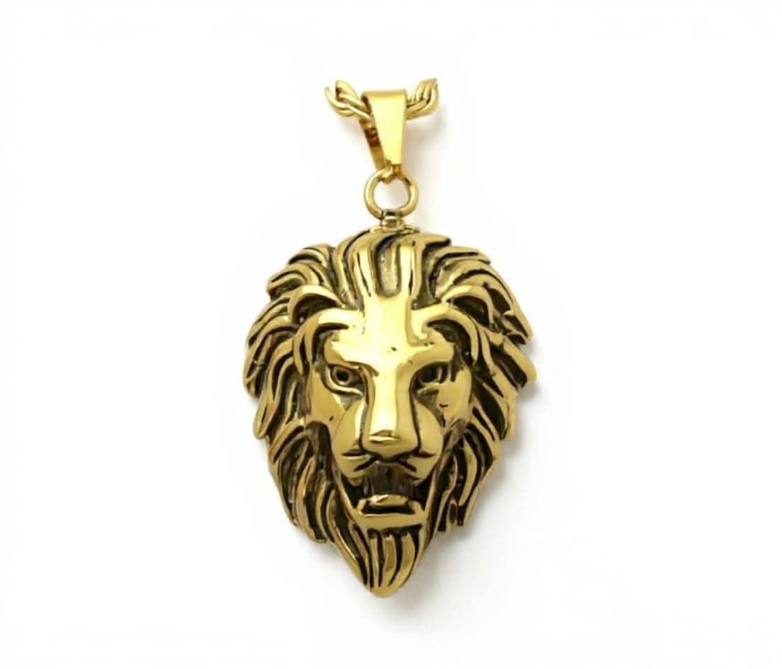 gold lion pendant