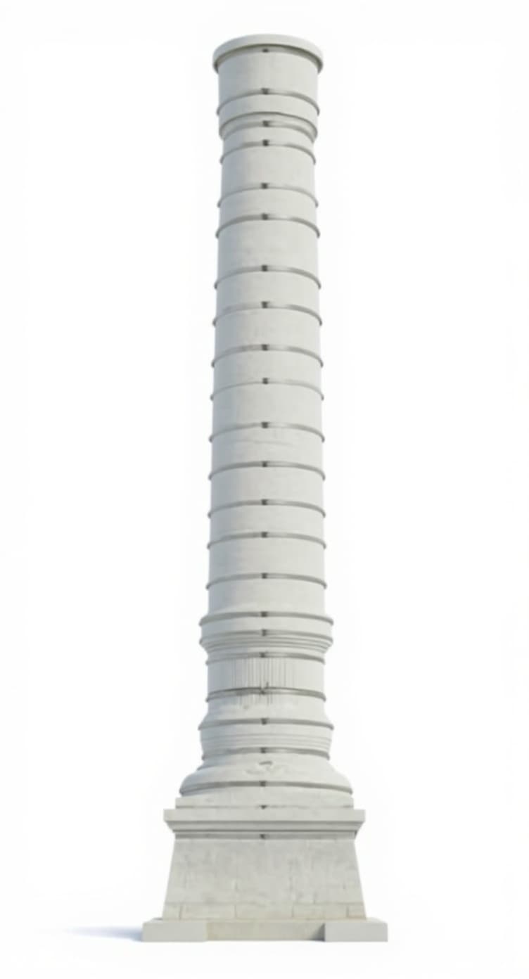 white stone column