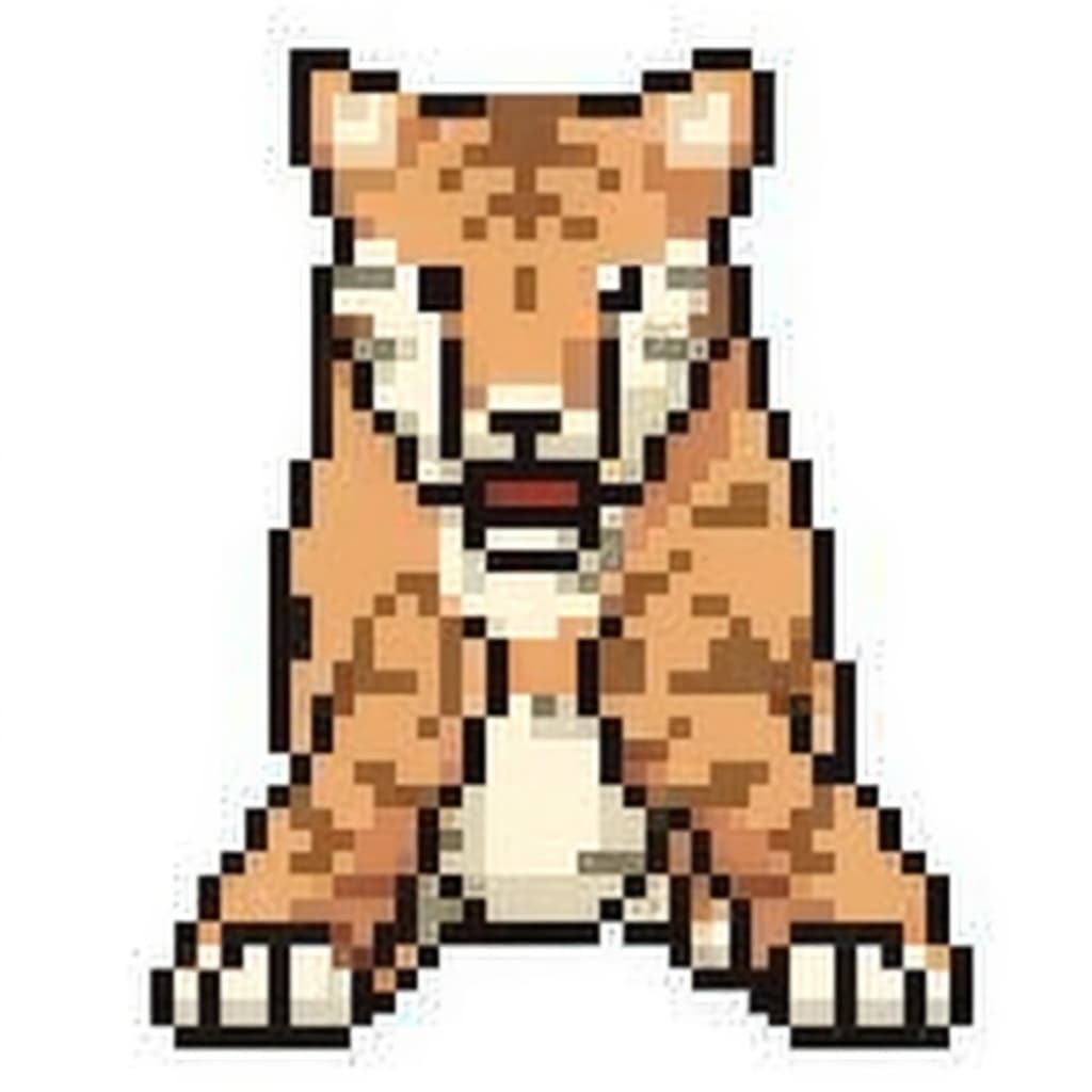 pixelated cat