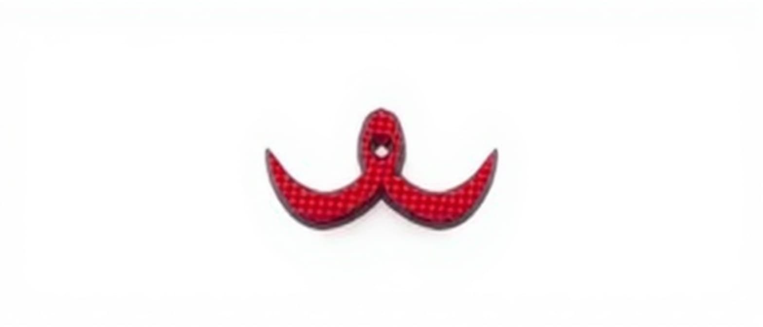red ribbon badge