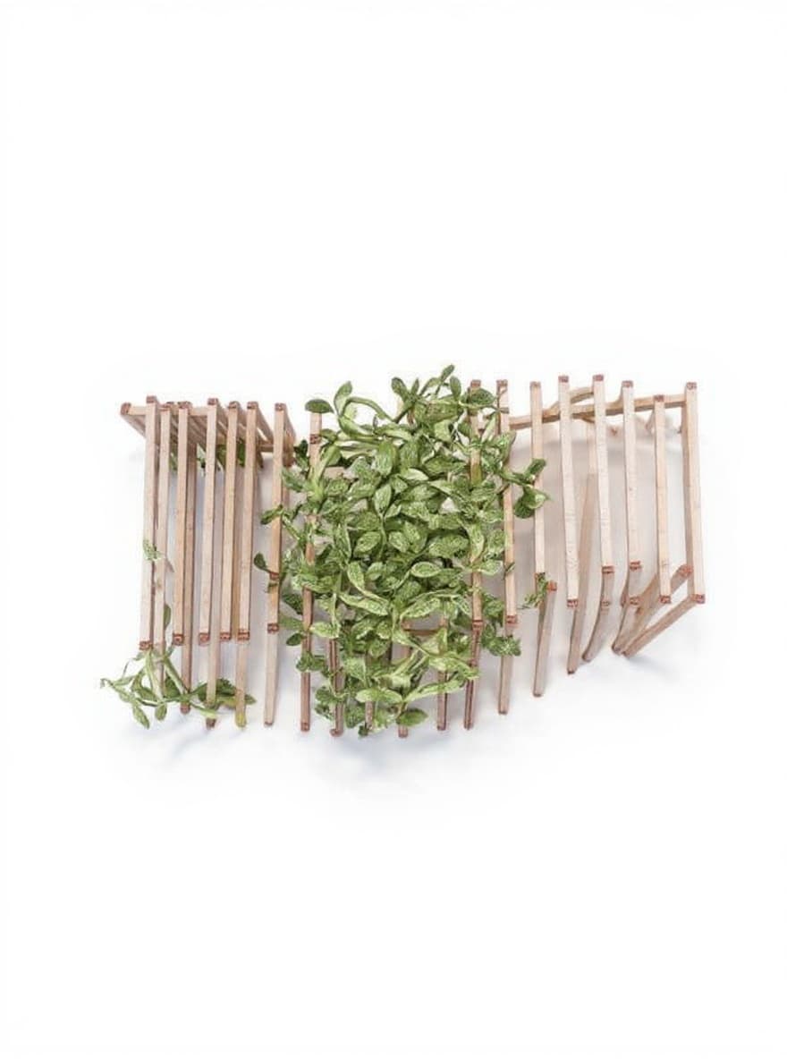 wooden plant holder