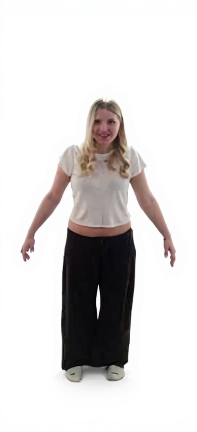 woman, simple clothing