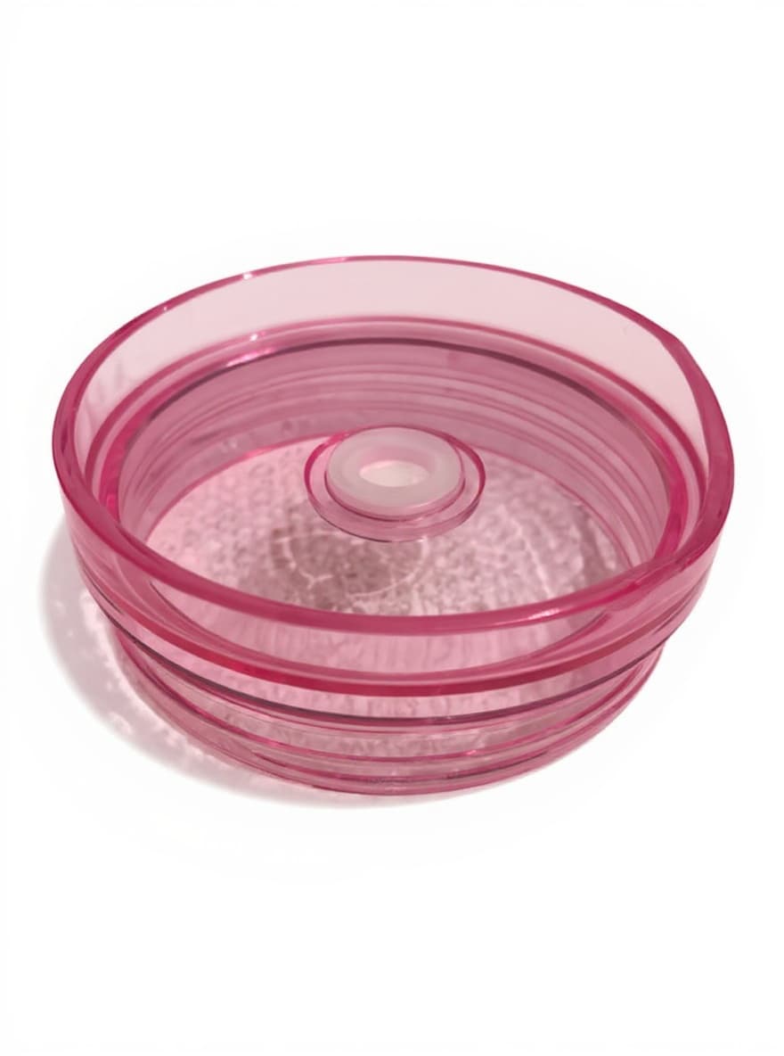 pink plastic bowl