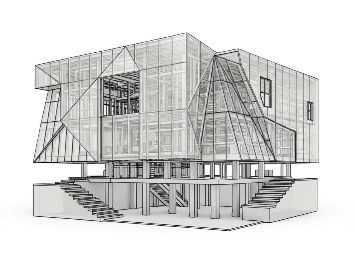 wireframe building