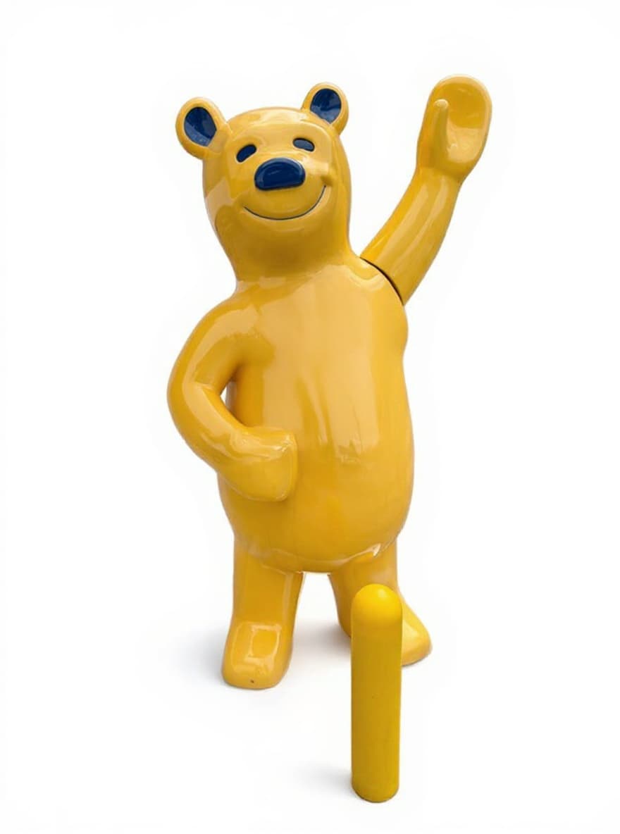yellow bear figurine