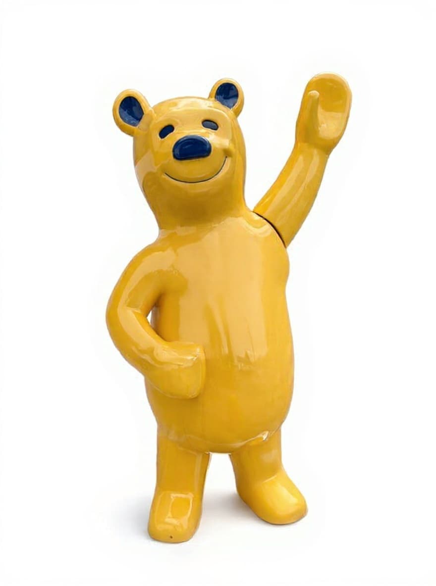yellow ceramic bear