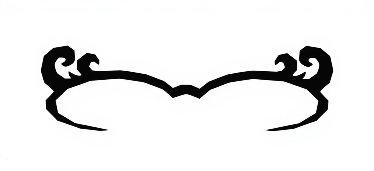 black metal antler-like