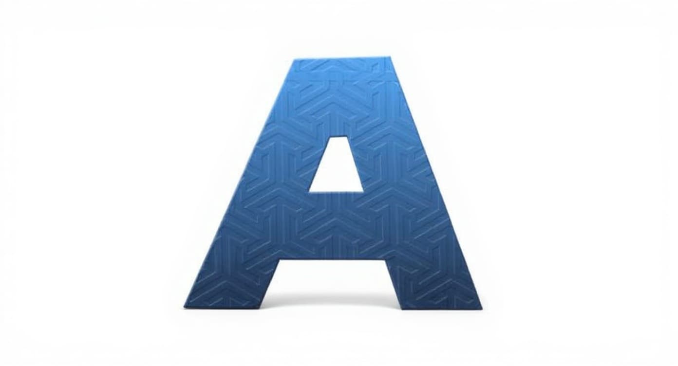 blue letter a