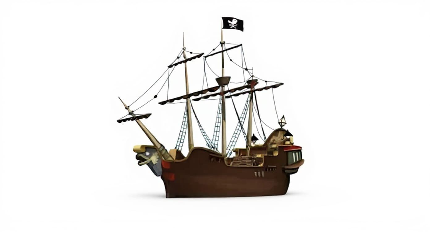 wooden pirate ship