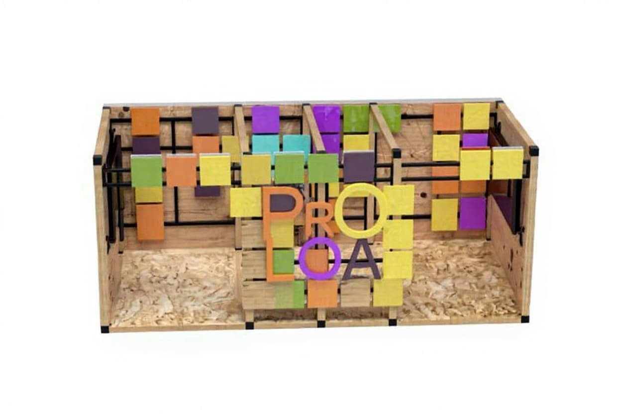 wooden block structure