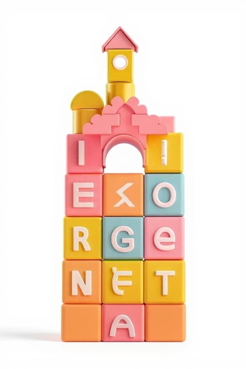 colorful alphabet block