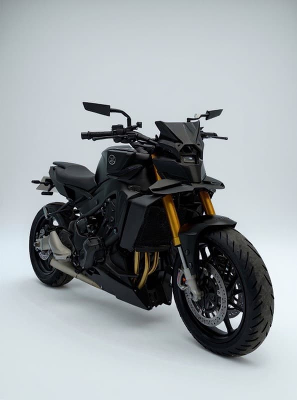 black motorcycle