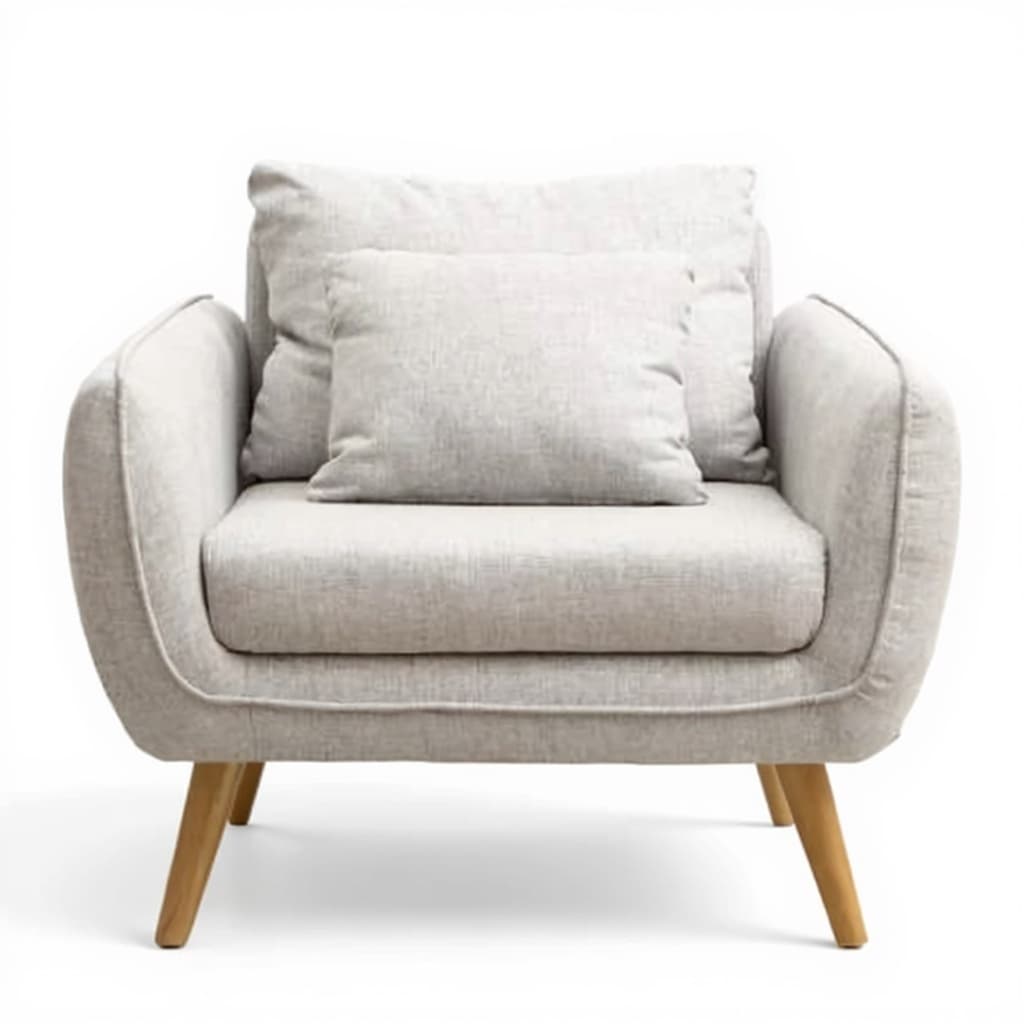 light gray armchair