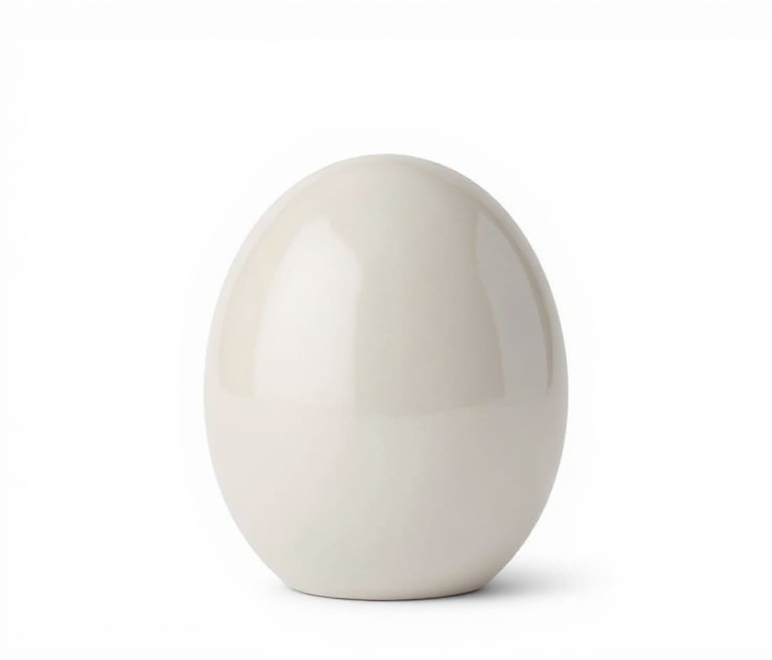 white egg-shaped object