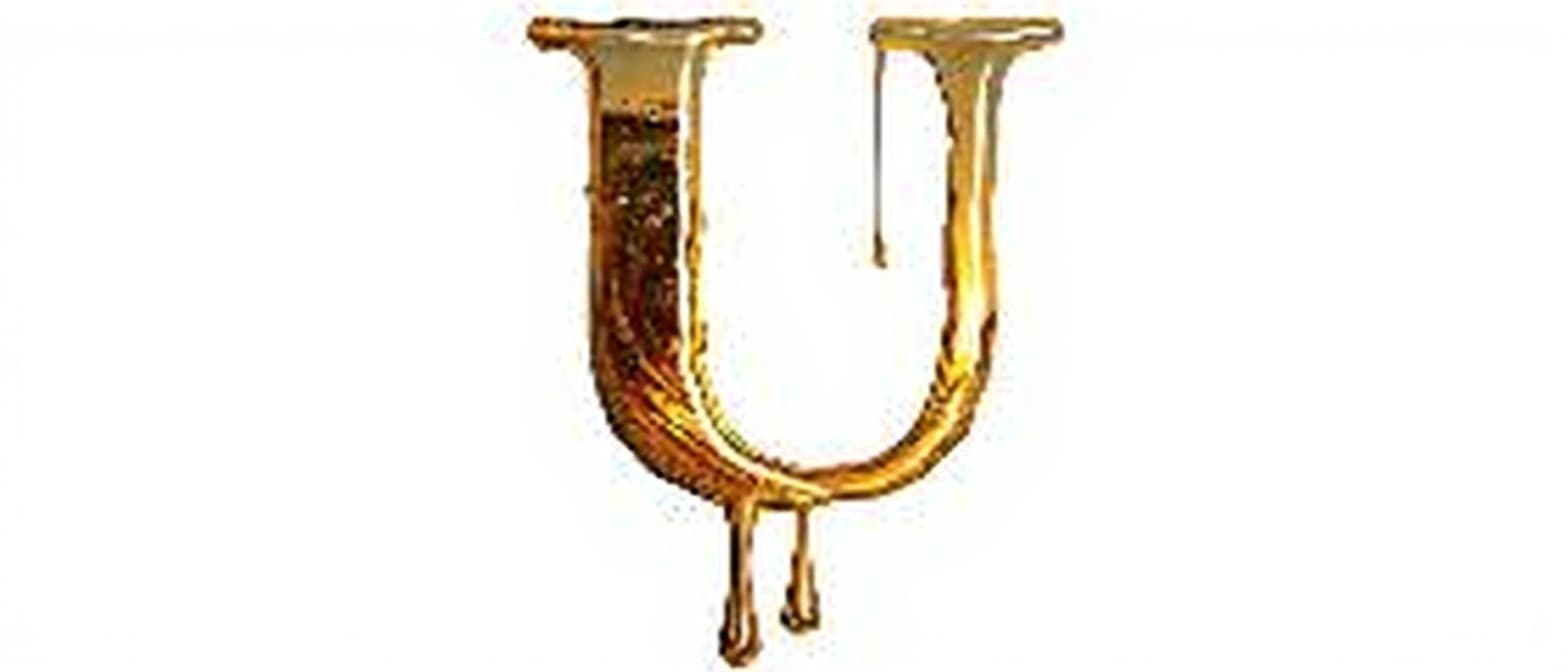 metal letter u
