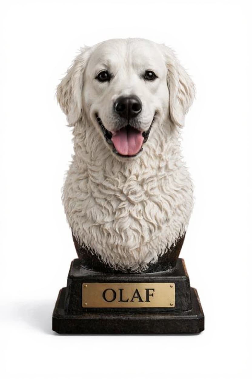 golden retriever bust