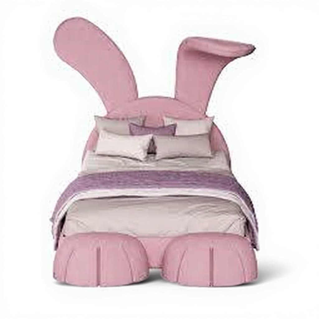pink rabbit bed
