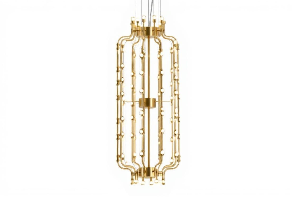 gold cage pendant