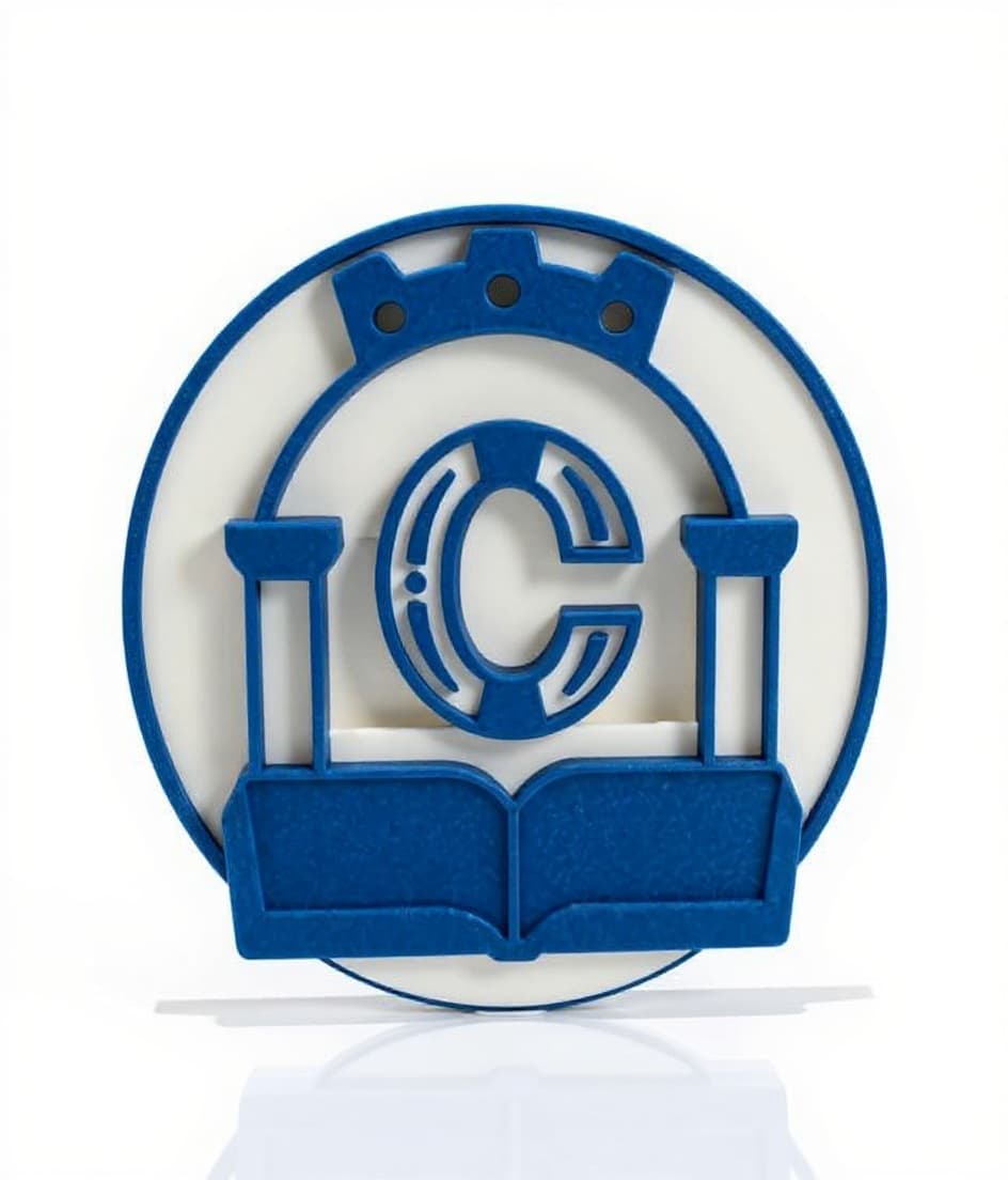 blue metal letter