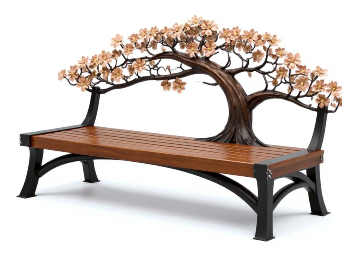 wooden bench