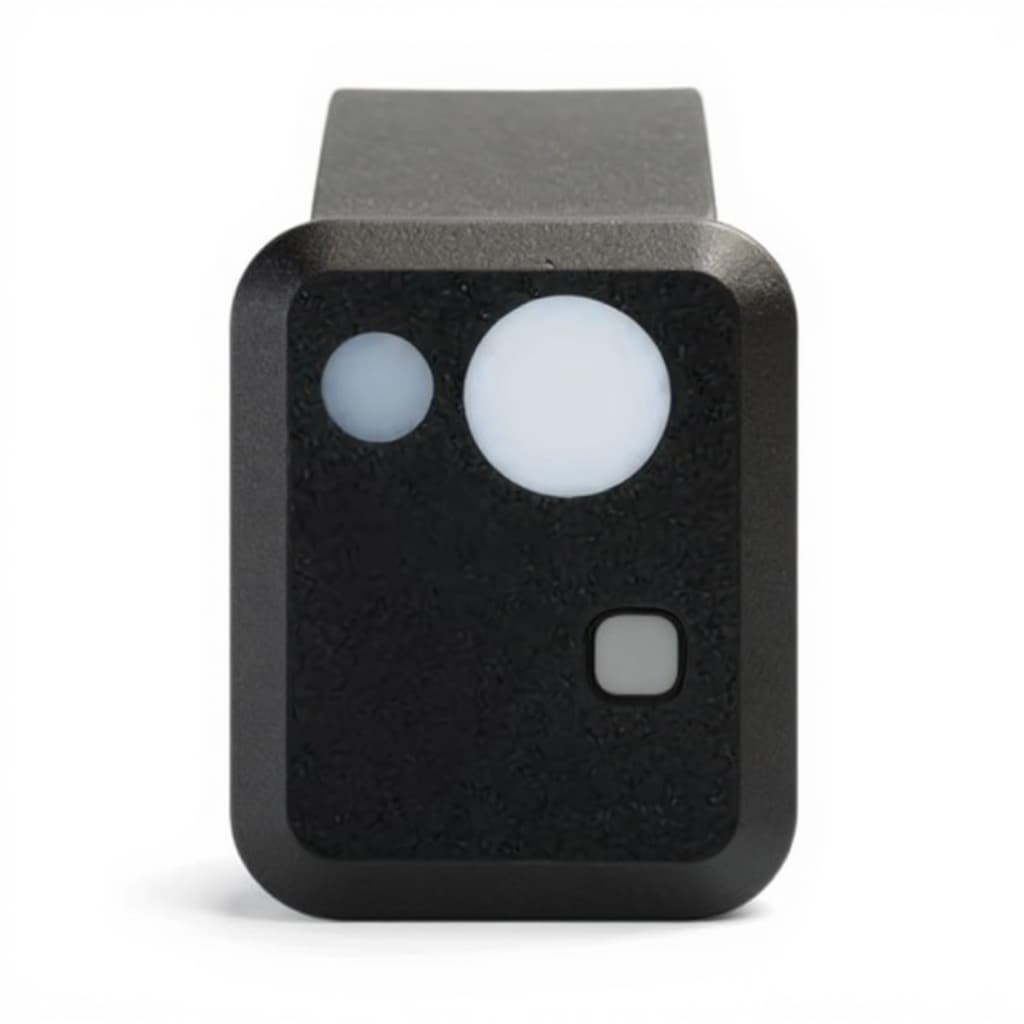 black cube-shaped device
