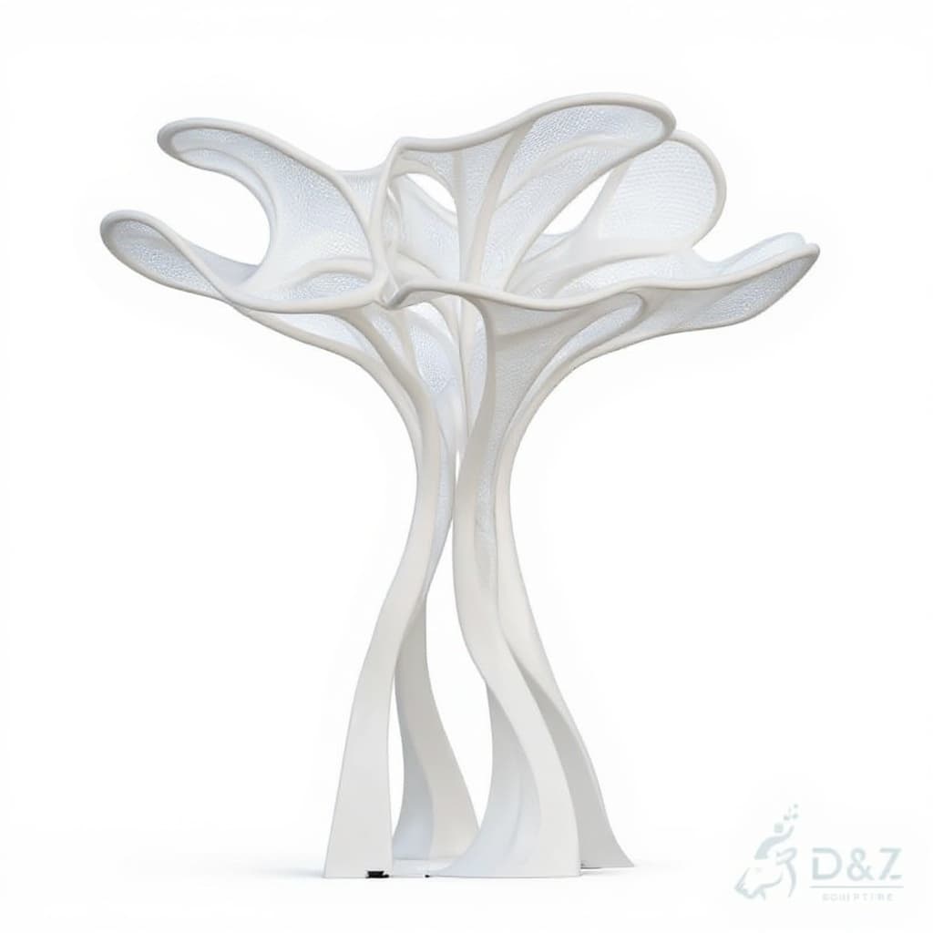 white abstract sculpture