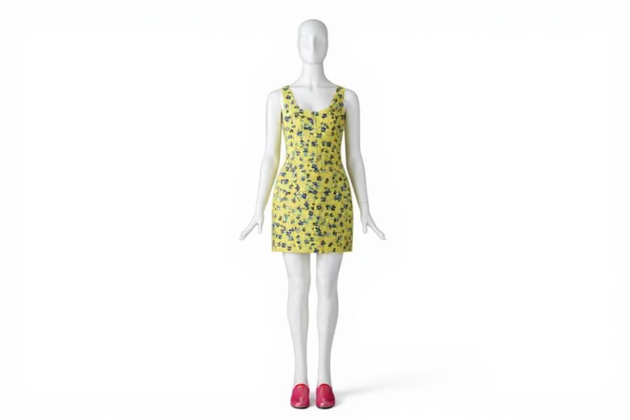 yellow floral dress