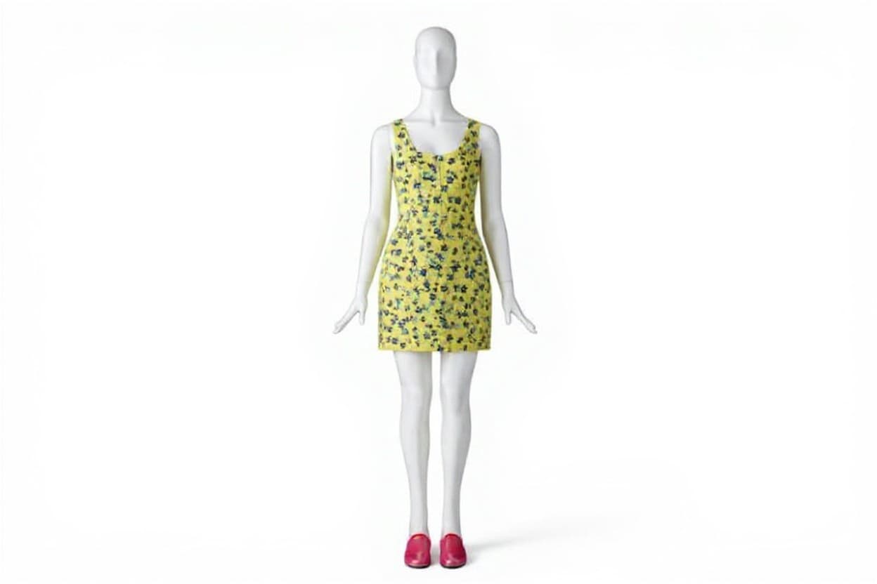 yellow floral dress