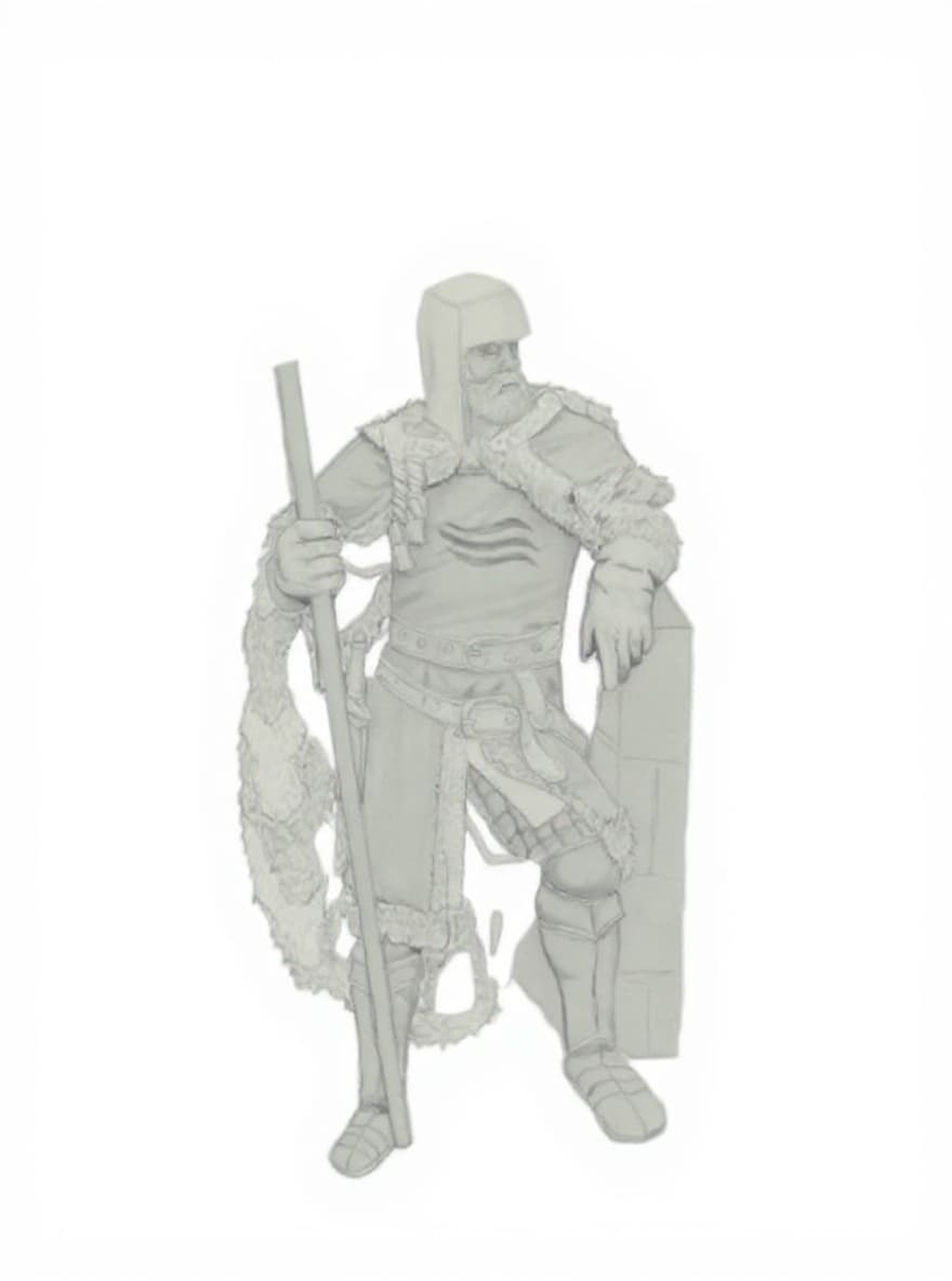 metal warrior figure